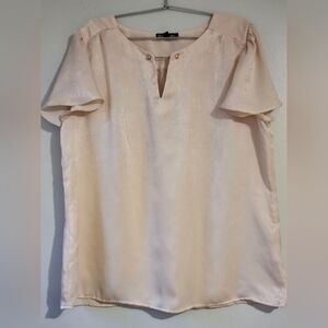 Sara Michelle Cream Boxy Blouse
